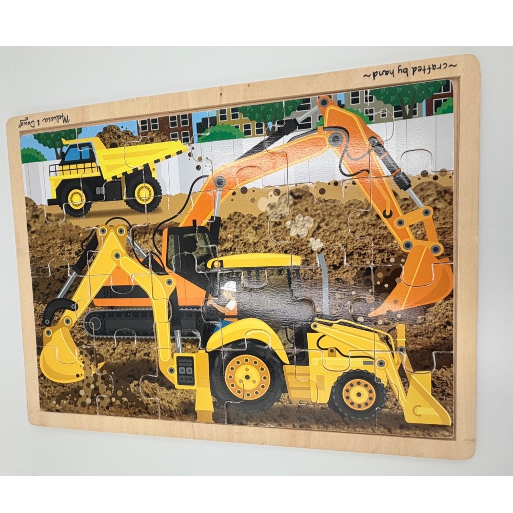Melissa & Doug Fresh‎ Start Diggers at Work 24 Piece Wooden Jigsaw Puzzle 9064